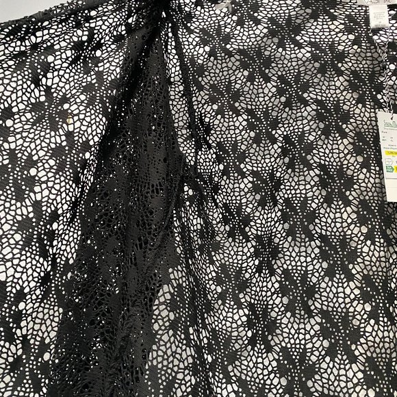 Plus Size Vasna Black Mesh Cardigan from Stein Mart - Picture 3 of 7